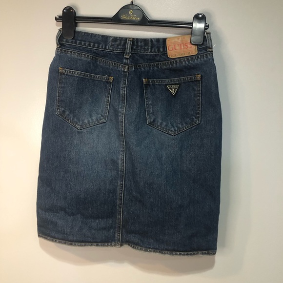 VINTAGE Guess Jean Skirt - Picture 2 of 7